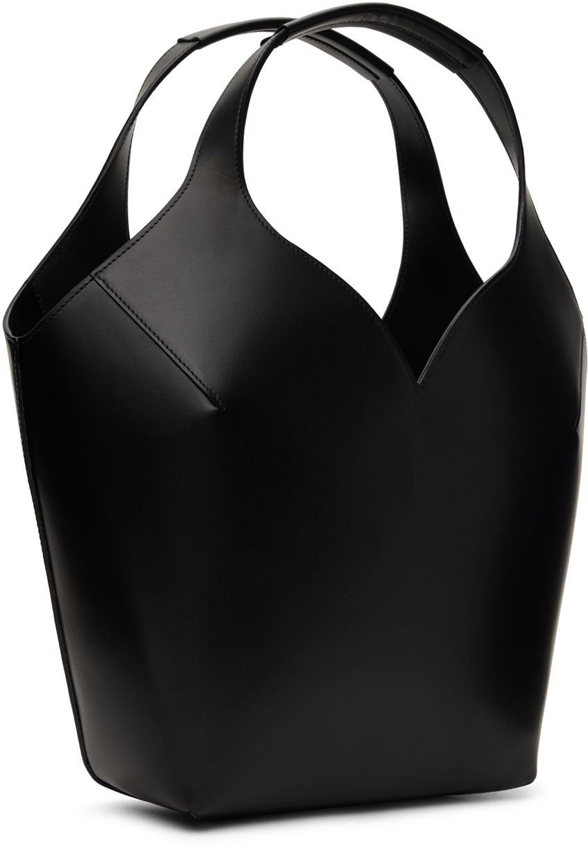 Голяма пазарска чанта We11done Small Dart Touch Leather Bag Черно | WD-AB0-24-493-U-BK, 1