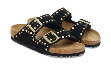 Кецове и обувки Birkenstock Arizona Rivet Suede Leather Regular Fit Sandals Черно | 1030346, 4