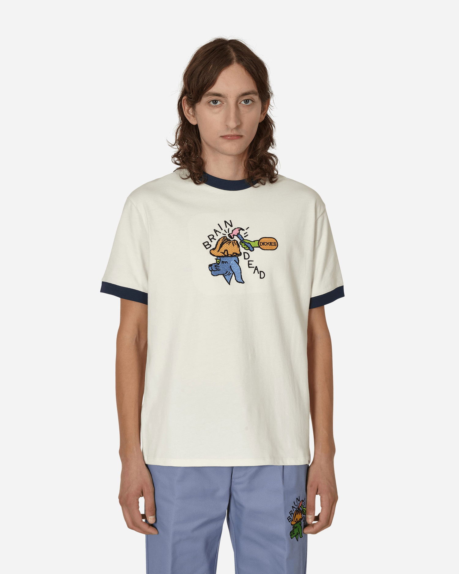 Тениска Dickies Brain Dead x Ringer T-Shirt Бяло | DK0A4YCY E921, 0