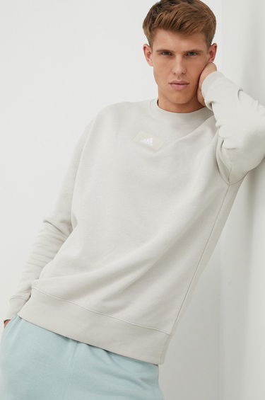 Суитчър adidas Performance Essentials Feelvivid Cotton Fleece Drop Shoulder Sweatshirt Сиво | HK0396, 0