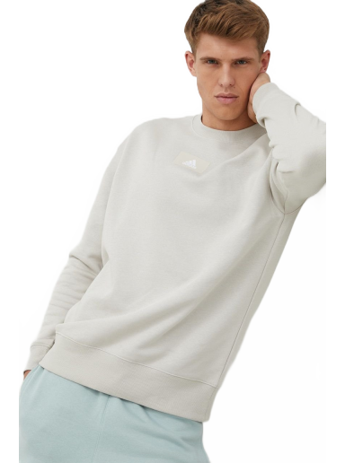 Суитчър adidas Performance Essentials Feelvivid Cotton Fleece Drop Shoulder Sweatshirt Сиво | HK0396