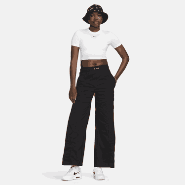 Съкратен топ Nike Essential Slim Crop Swoosh Tee Бяло | FB2873-100, 2