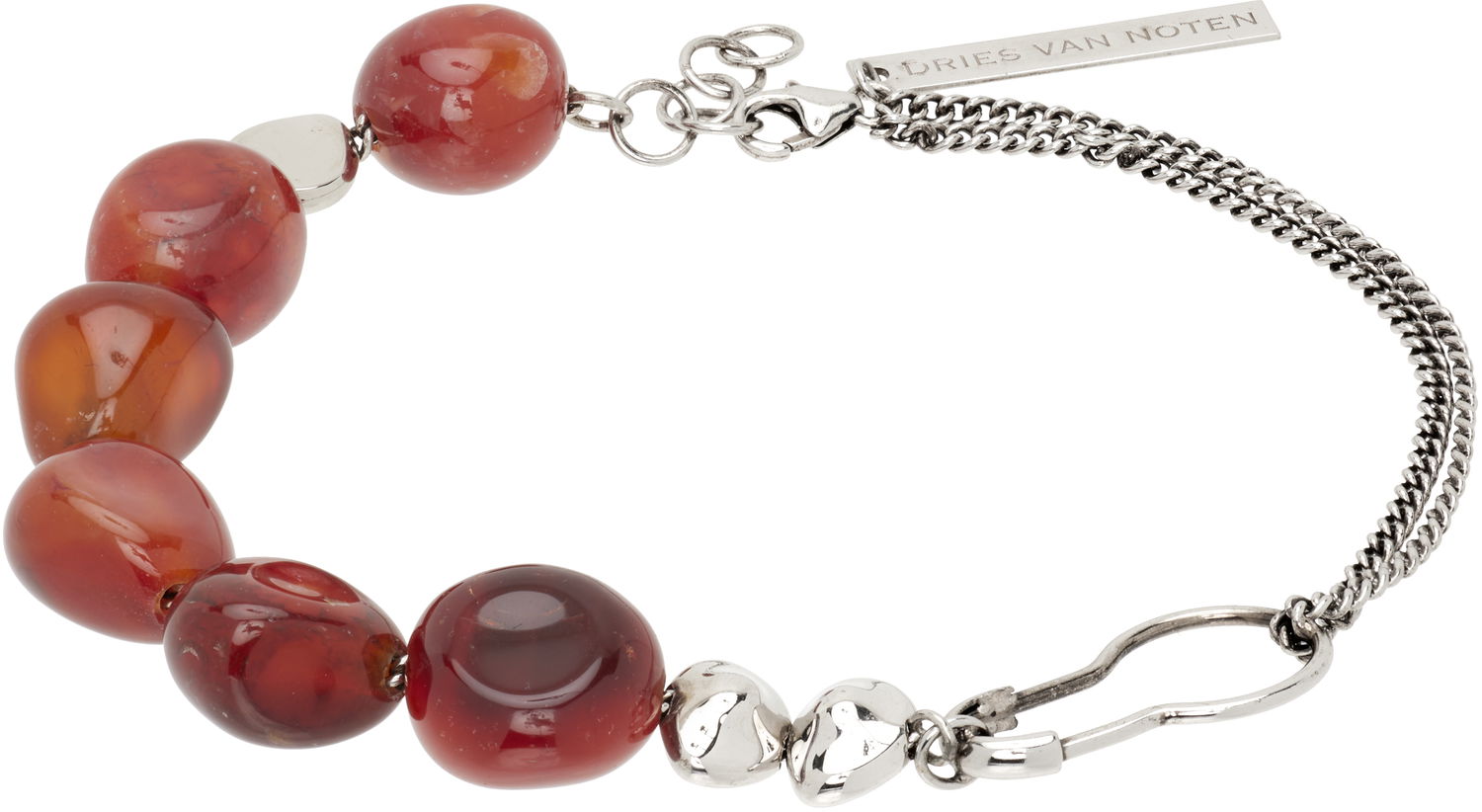 Гривна Dries Van Noten Dries Van Noten Beaded Stone Bracelet Червено | 252-028208-092, 0