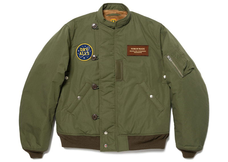 Яке бомбър Human Made Bear Flight Jacket Зелено | HM25JK003, 0