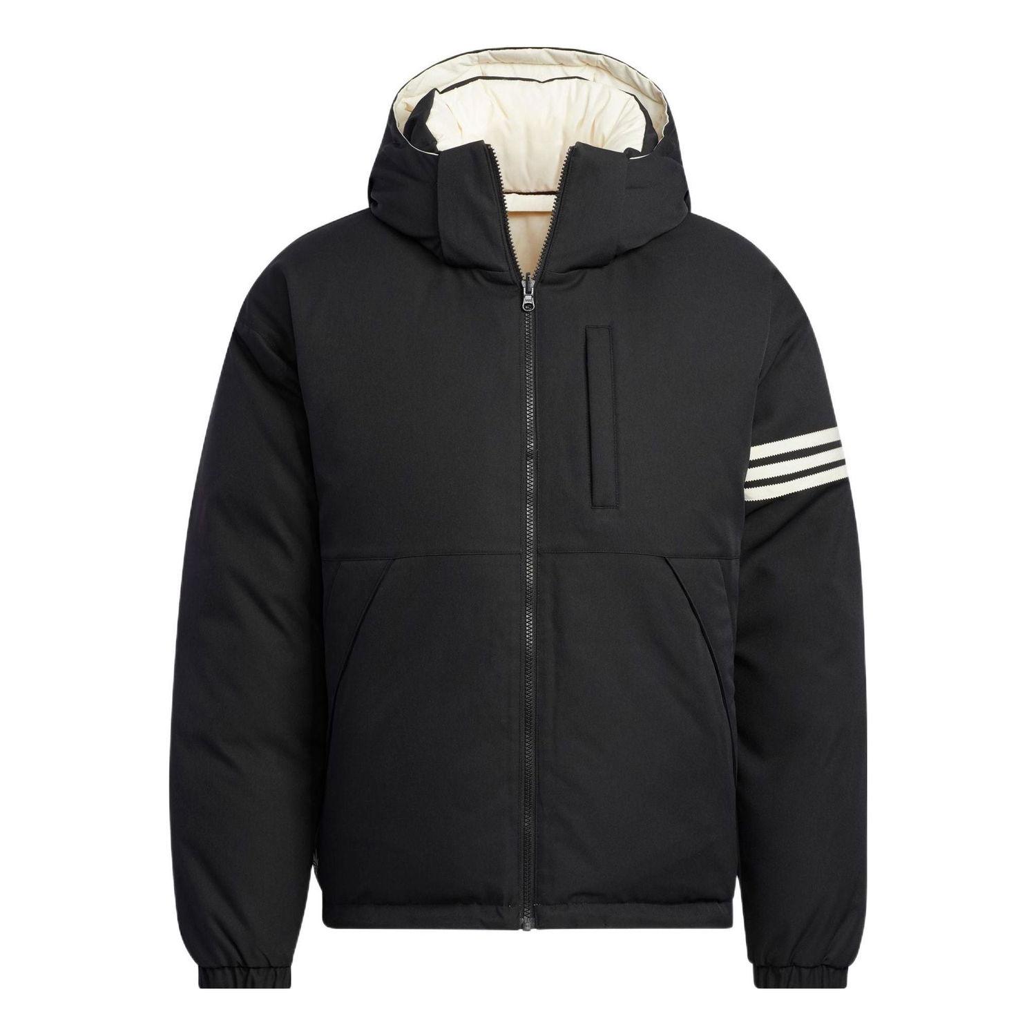 Пухо яке adidas Originals Originals Hooded Puffer Jacket Черно | HS7283, 0