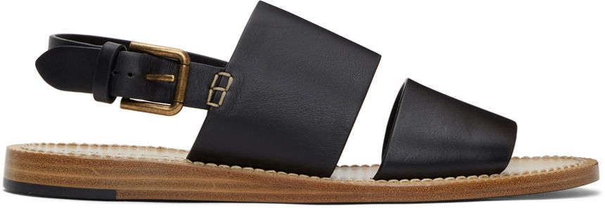 Кецове и обувки Dolce & Gabbana Black Pantheon Sandals Черно | A80224AV385, 0