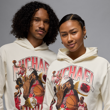 Суитчър Jordan Jordan Flight Fleece Print Hoodie Бежово | HJ4396-133, 2