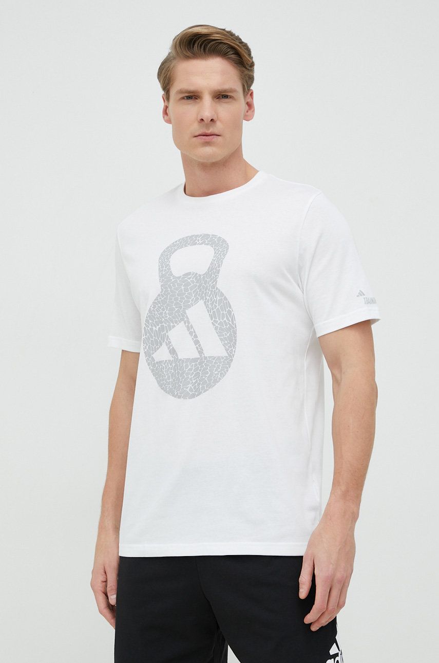 Тениска adidas Performance Adidas Performance Training T-Shirt with Print Бяло | H44740, 0