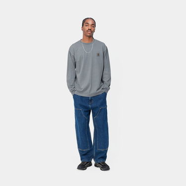 Тениска Carhartt WIP L/S Vista T-Shirt "Mirror garment dyed" Сиво | I030779_1NK_GD, 3