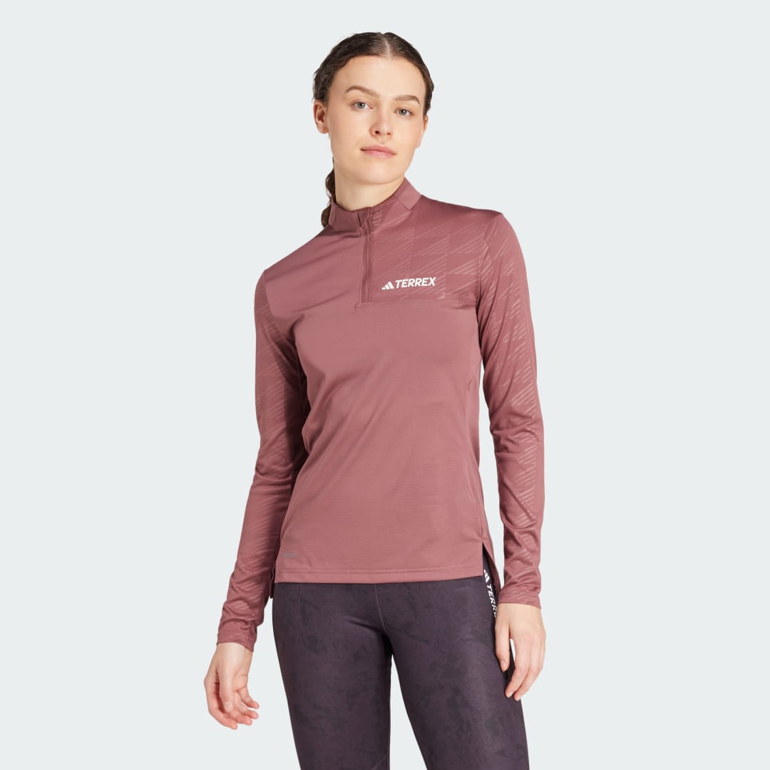 Пуловер adidas Performance Terrex Multi Half-Zip Long Sleeve Shirt Розово | IW9186, 0
