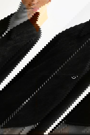 Яке Represent Clo Oversize Shearling Jacket Черно | MLM100132, 3