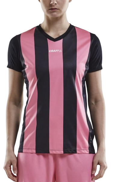 Тениска Craft Striped Jersey V-Neck T-Shirt Розово | 1905568-9471, 0
