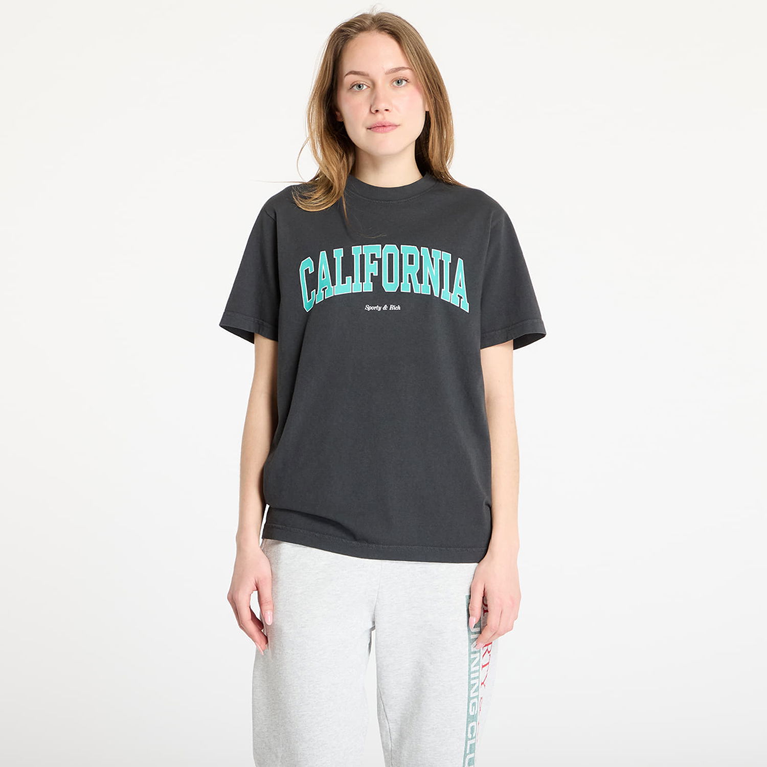 Тениска Sporty & Rich Sporty & Rich California T-Shirt Черно | TO043514501BA02, 1