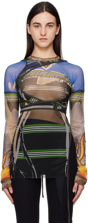 Тениска Ottolinger Ottolinger Mesh Deconstructed Longsleeve Многоцветен | 10110070101, 0
