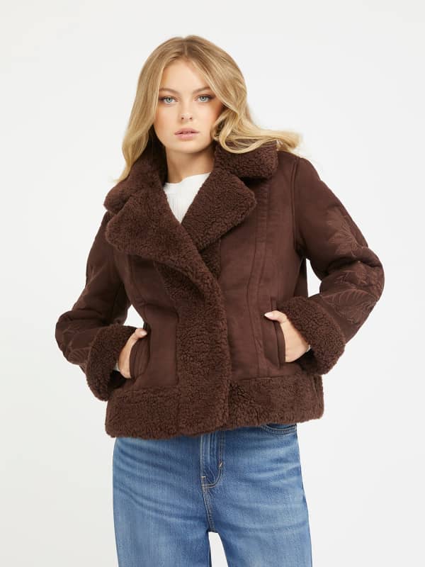 Яке GUESS Faux Кафяво | W3BL09KAU90, 0