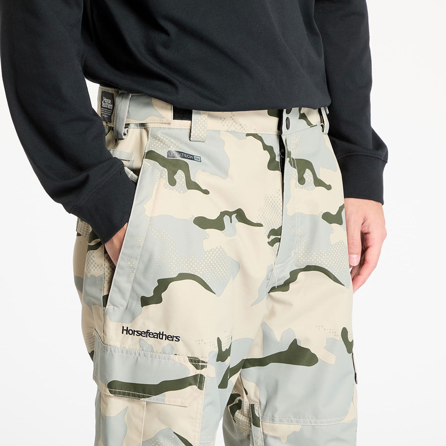 Карго панталони Horsefeathers Horsefeathers Rowen Camo Cargo Snow Pants Бежово | OM316F, 1