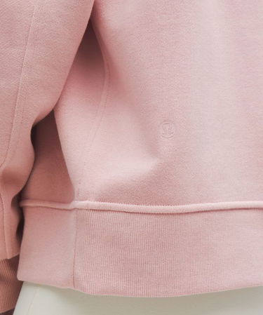 Суитчър lululemon Perfectly Oversized Fleece Crew Logo - Size L Розово | prod20001239, 4