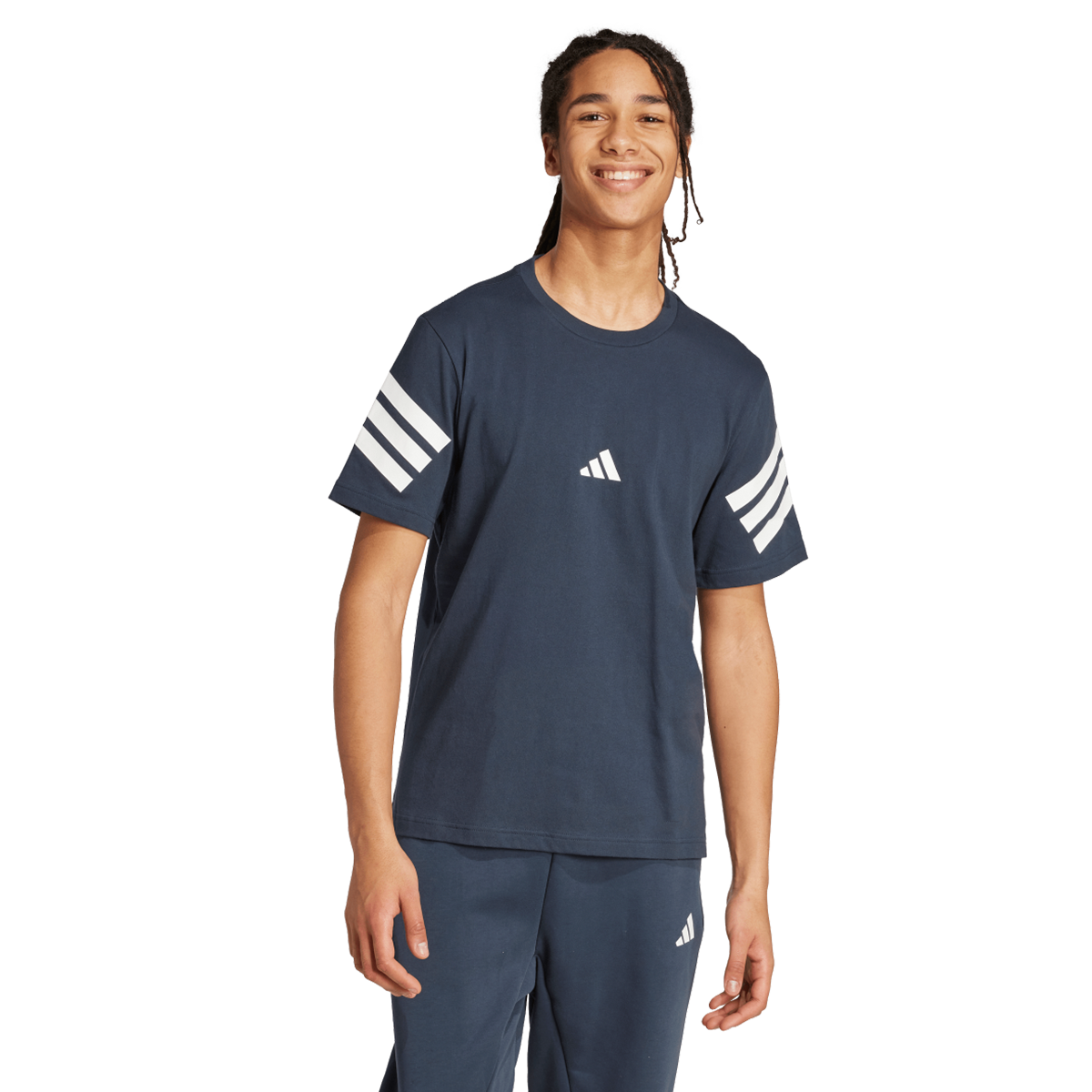 Тениска adidas Originals 3-Stripes Regular Fit Tee Тъмно синьо | JW4786, 0
