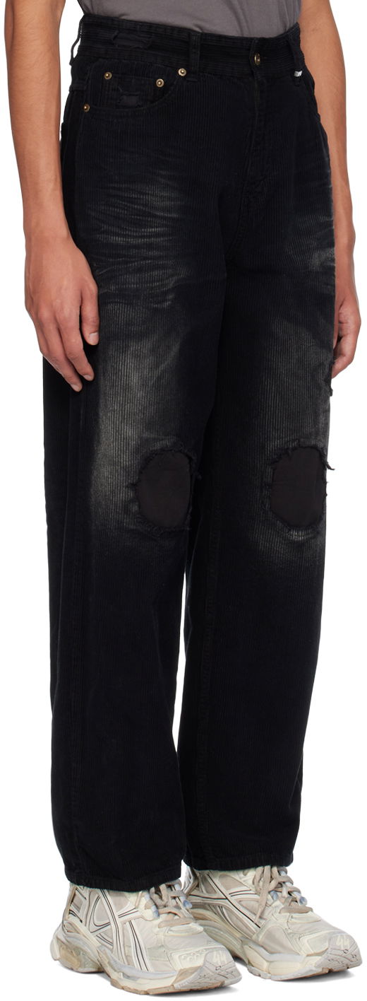 Дънки We11done We11done Distressed Corduroy Trousers Черно | WD-PT2-24-230-M-BK, 1