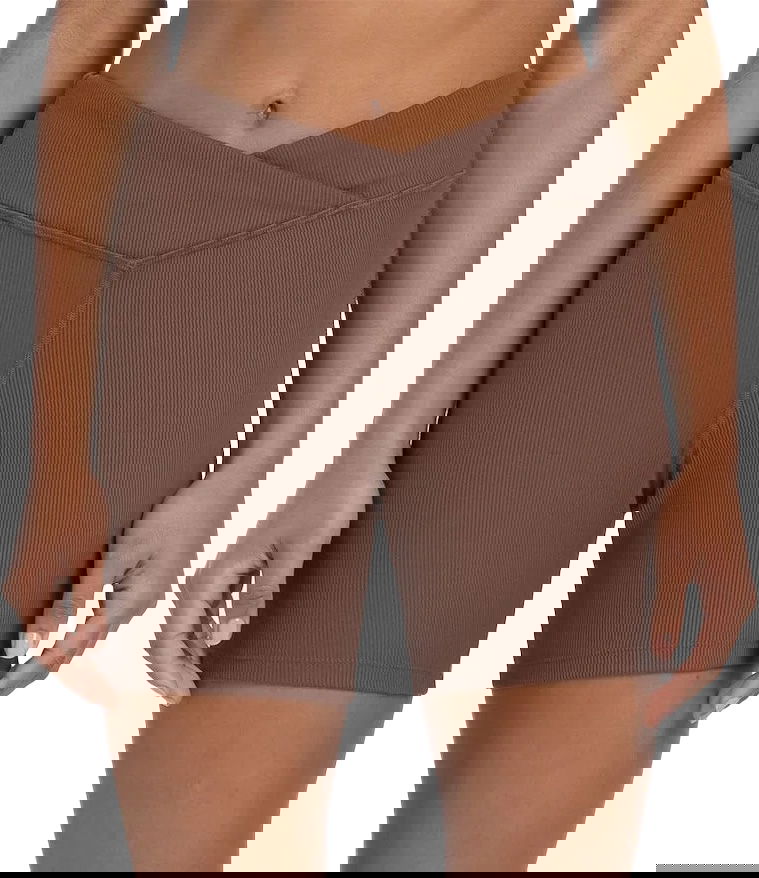 Къси панталони Reebok Reebok Studio Rib Bike Shorts Кафяво | 100075382, 0