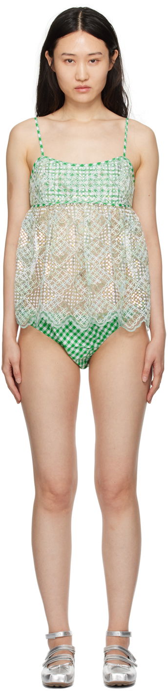 Бански Anna Sui Anna Sui Gingham Bikini Зелено | 224F29