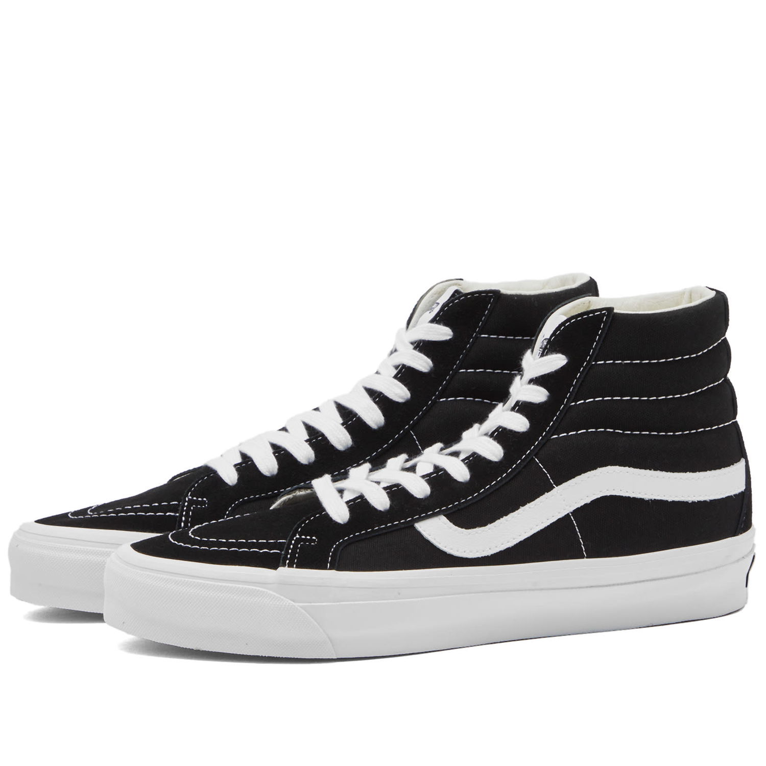 Кецове и обувки Vans Men's Sk8-Hi Reissue 38 Sneakers in Lx Black/White, Size UK 10 | END. Clothing Черно | VN000CR0BA2, 0