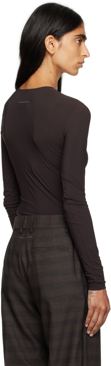 боди Maison Margiela MM6 Maison Margiela Jersey Bodysuit Кафяво | S62NA0085 S20518, 2