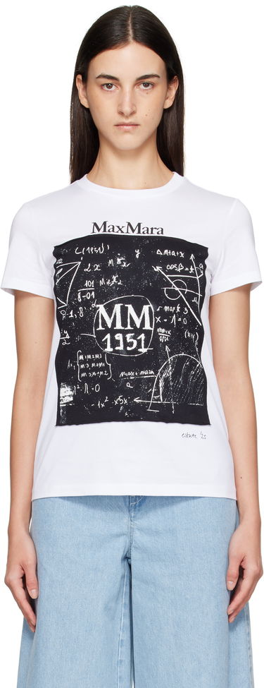 Тениска Max Mara Max Mara Colibri Graphic T-Shirt Бяло | 2511941062600, 0