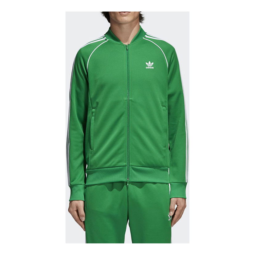 Яке бомбър adidas Originals Originals Sports Zipper Jacket Зелено | CW1259