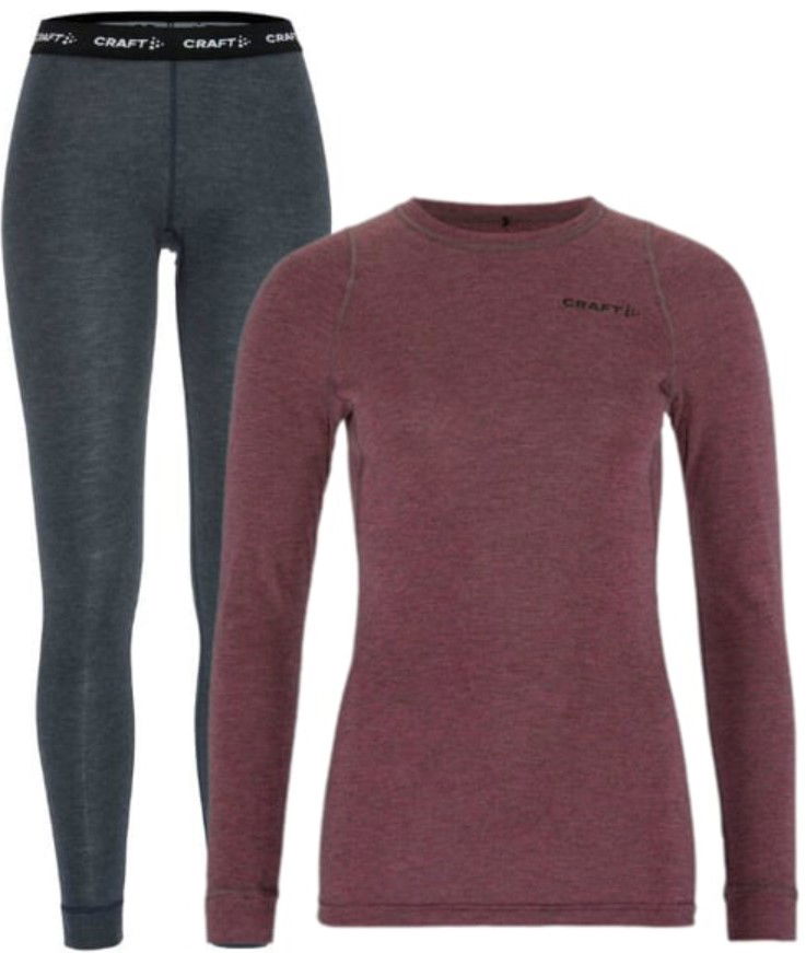 Чорапи Craft Craft Core Merino Wool Base Layer Set Бургунди | 1909710-744200