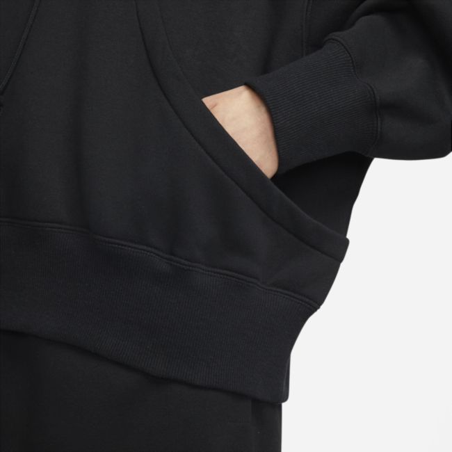 Суитчър Nike Sportswear Phoenix Fleece Over-Oversized Pullover Hoodie Черно | DQ5858-010, 1
