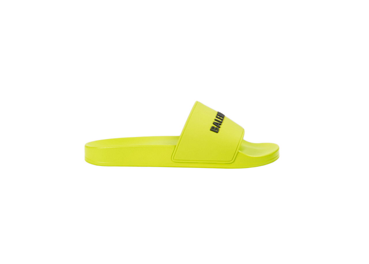 Кецове и обувки Balenciaga Pool Slide Lime Жълто | 565826 W1S803501, 0