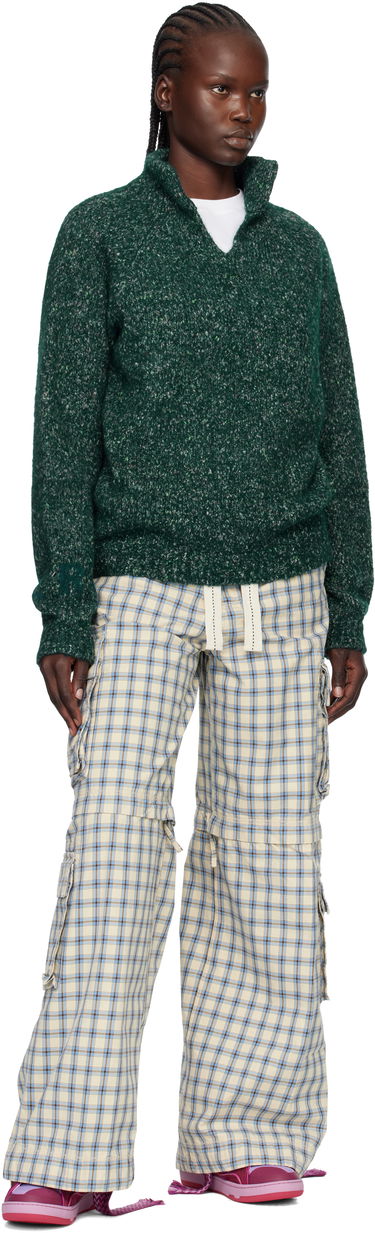 Пуловер ERL Slit Neck Alpaca Polo Зелено | ERL11N006, 3