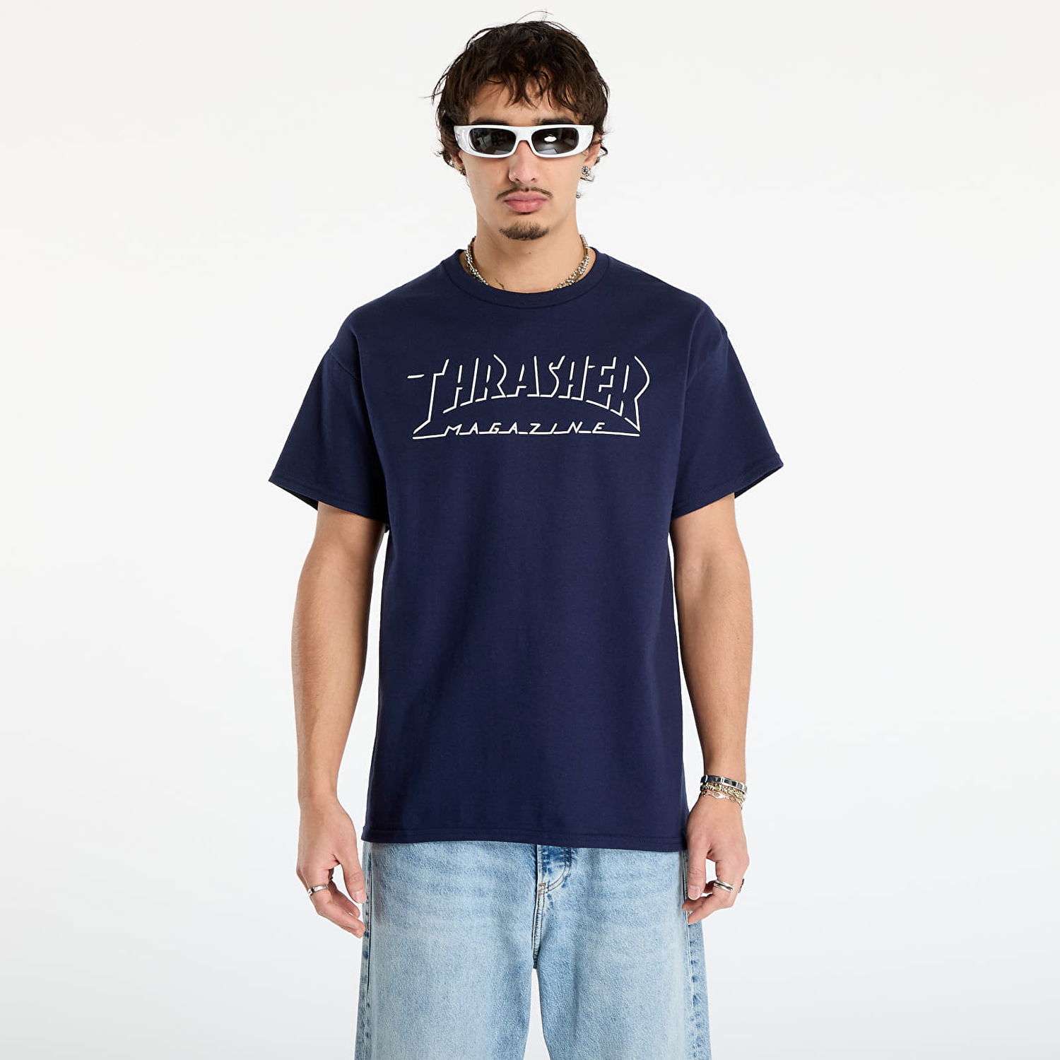 Тениска Thrasher Shadow Mag Logo T-Shirt Тъмно синьо | 145765, 0