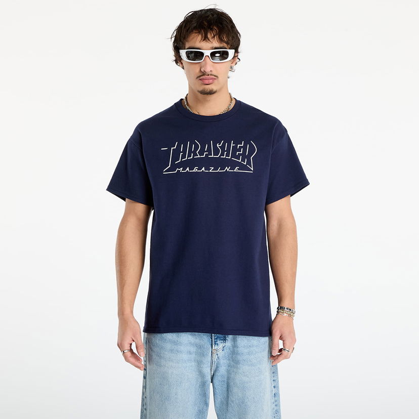 Тениска Thrasher Shadow Mag Logo T-Shirt Тъмно синьо | 145765