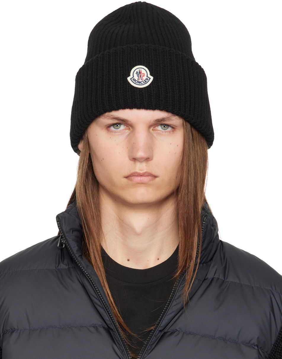 Шапка Moncler Black Wool & Cashmere Beanie Черно | J20913B00066M1127, 0