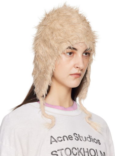 Шапка Acne Studios Acne Studios Fluffy Beanie Бежово | C40395-, 3