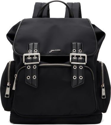 Раница GANNI GANNI Bucky Nylon Backpack Черно | A6526, 0