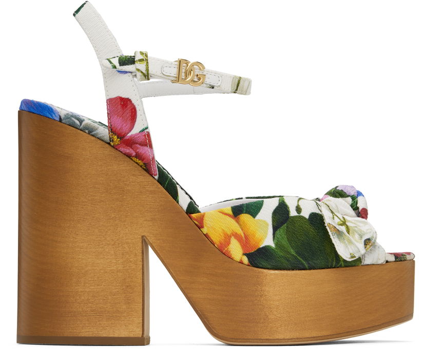 Аксесоари Dolce & Gabbana Dolce&Gabbana Jacquard Platform Heeled Sandals Многоцветен | CZ0322 A6P73