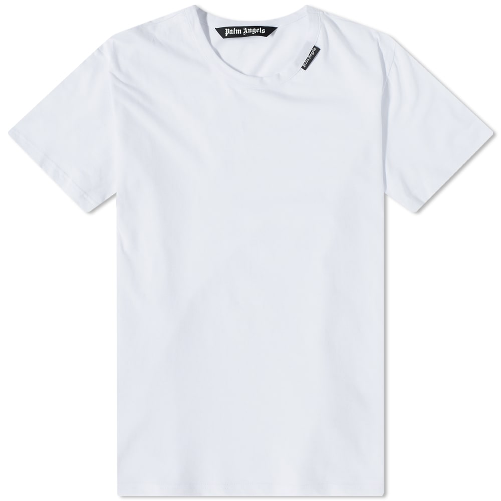 Тениска Palm Angels Esssntials Logo Tee Бяло | PMUG001C99FAB0010110, 0