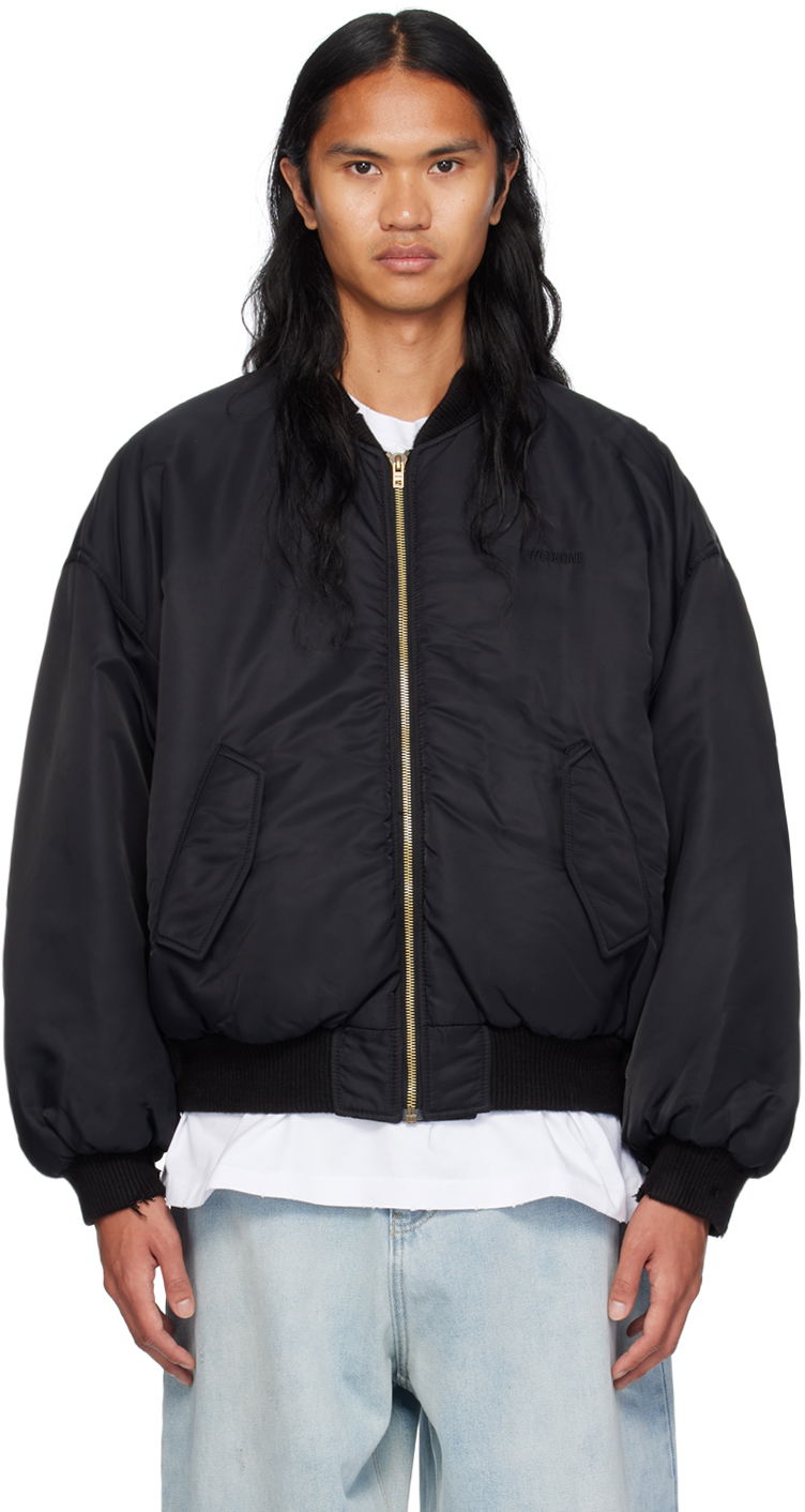 Яке бомбър We11done We11done Destroyed Bomber Jacket Черно | WD-JP2-24-088-U-BK, 0