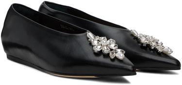 Облекло Simone Rocha Simone Rocha Embellished Pointed Toe Ballerina Flats Черно | PMP18B 0799, 3