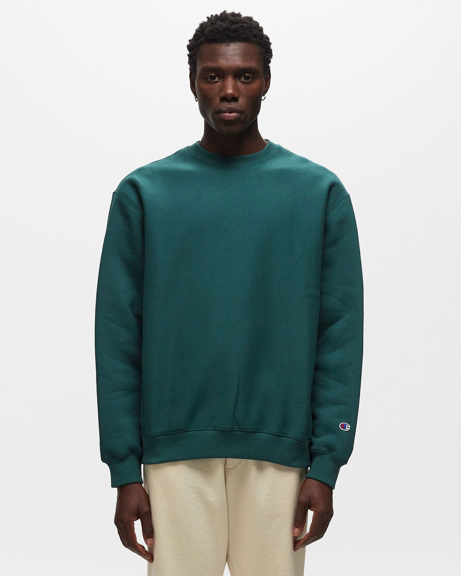 Суитчър Champion Reverse Weave Crewneck Sweatshirt Зелено | 219624-JNB, 1