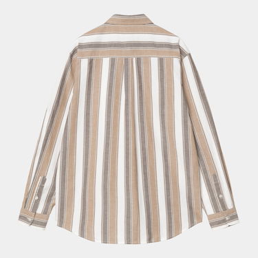 Риза Carhartt WIP Carhartt WIP Men's L/S Kendricks Striped Shirt Бежово | I034881_9, 1