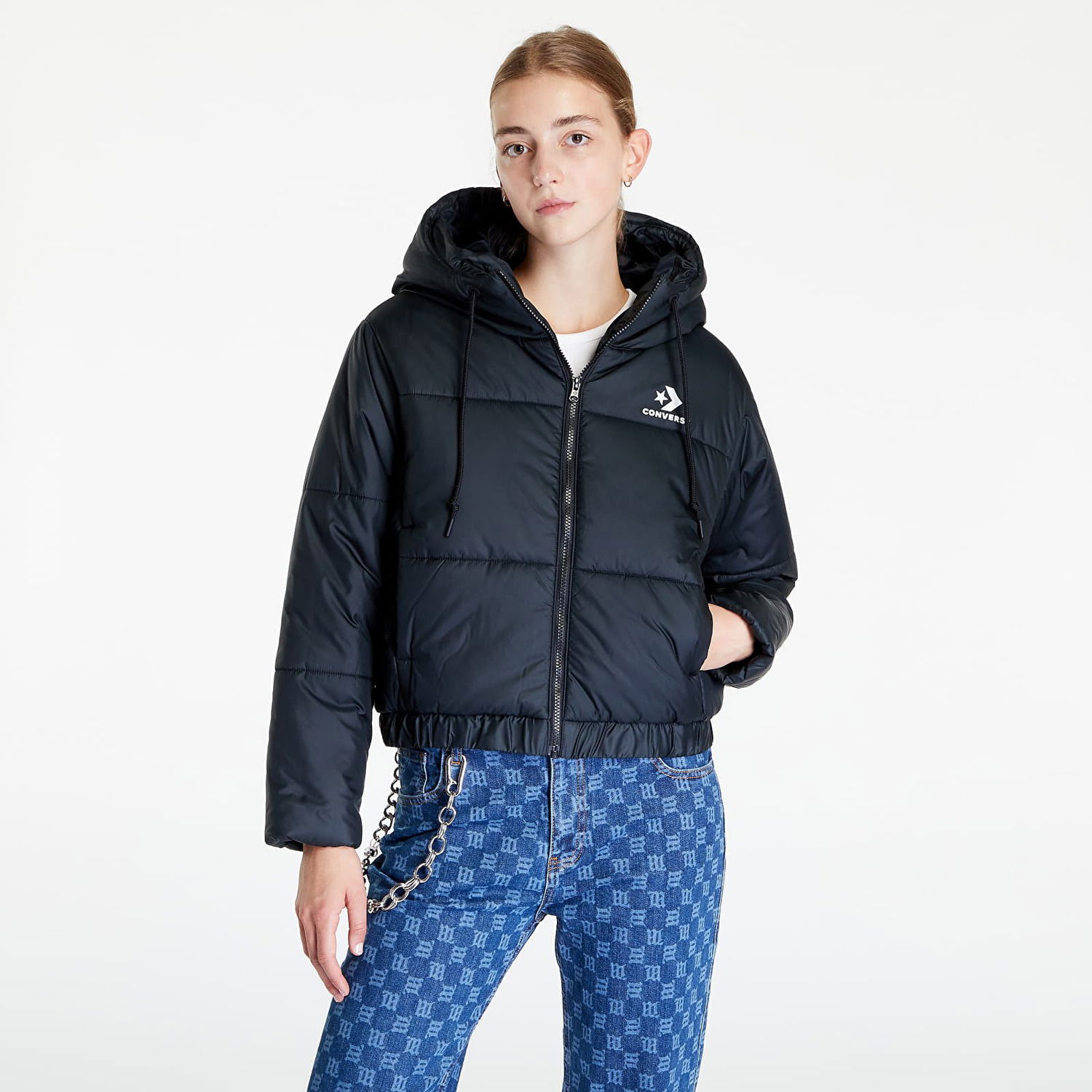 Пухо яке Converse Short Puffer Jacket Черно | 10023736-A03, 0