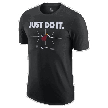 Тениска Nike NBA MIAMI HEAT ESSENTIAL JUST DO IT T-SHIRT, black Черно | FQ6286-010, 1