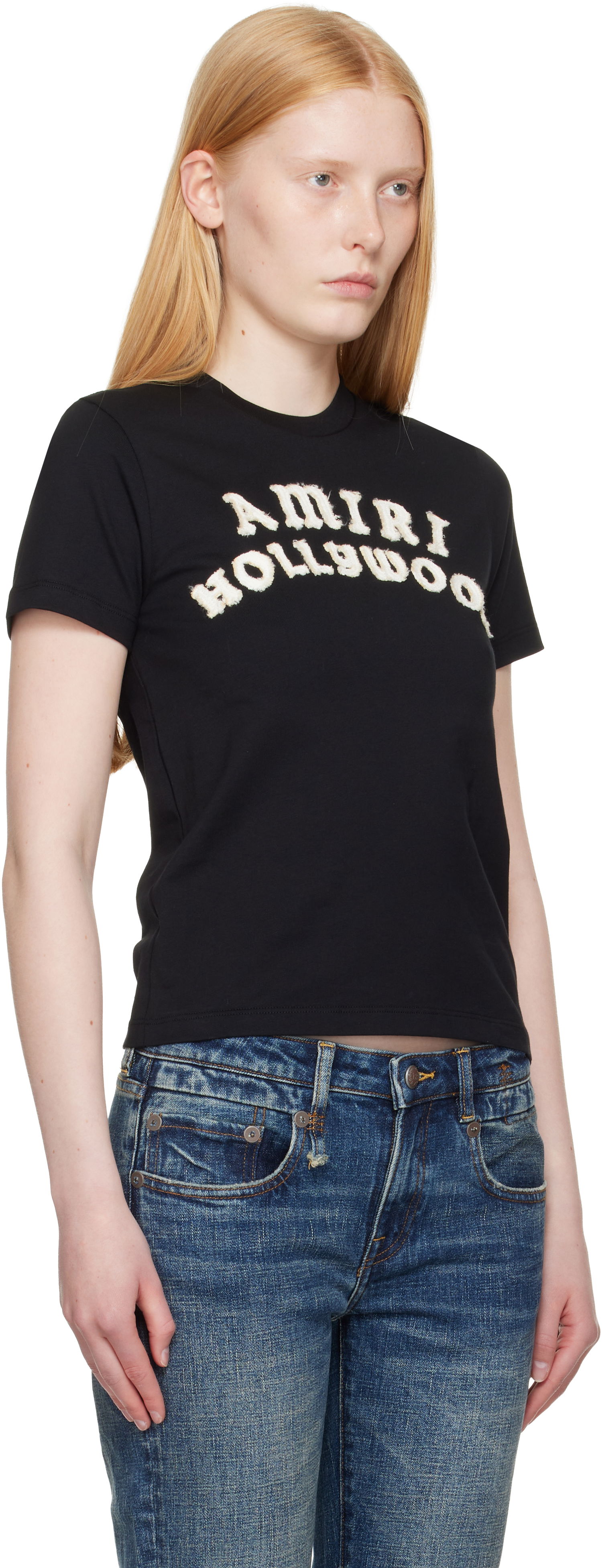 Тениска AMIRI Amiri Hollywood T-Shirt Черно | AWJYTE1062, 1