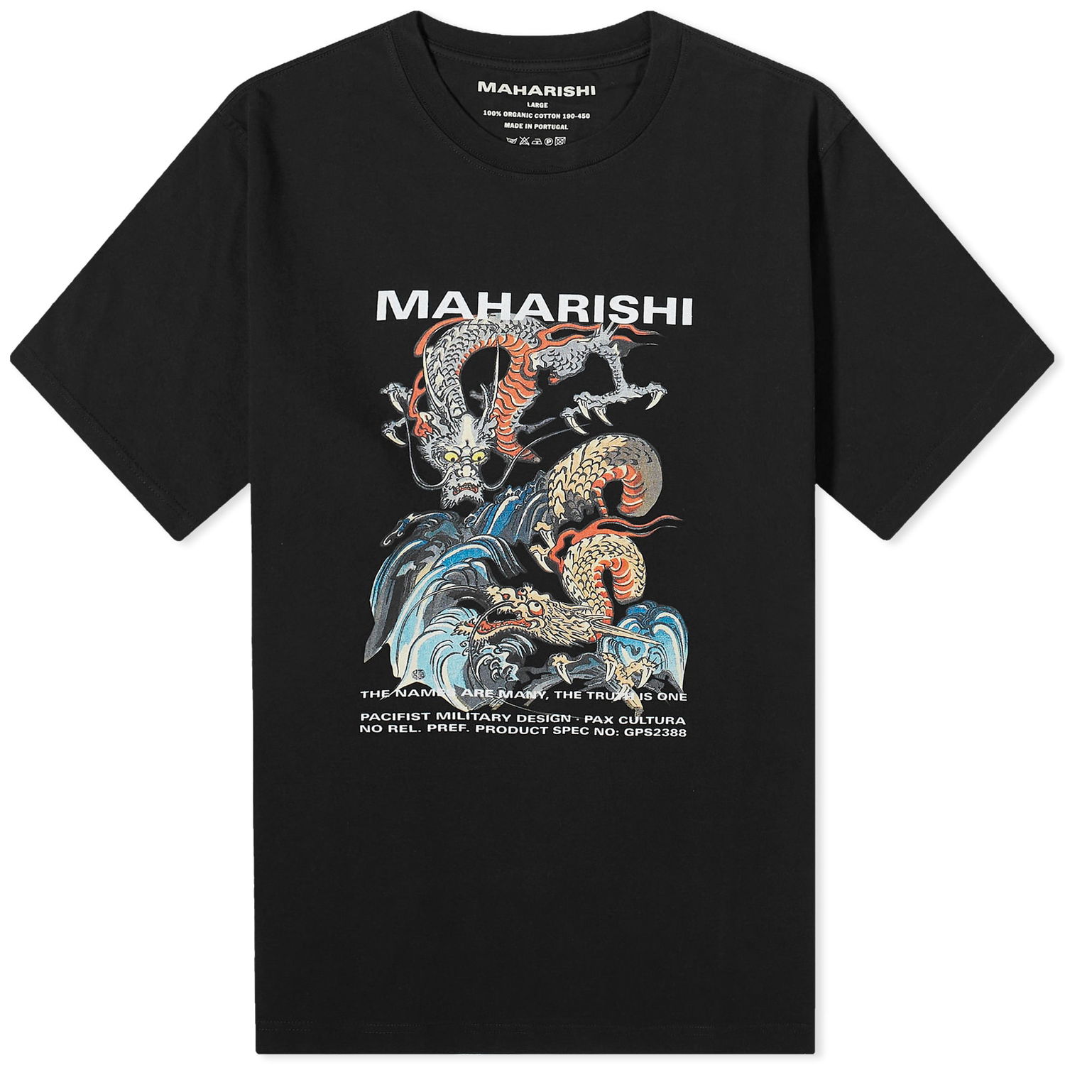 Тениска Maharishi Double Dragon T-Shir Черно | 1080-BLK, 0