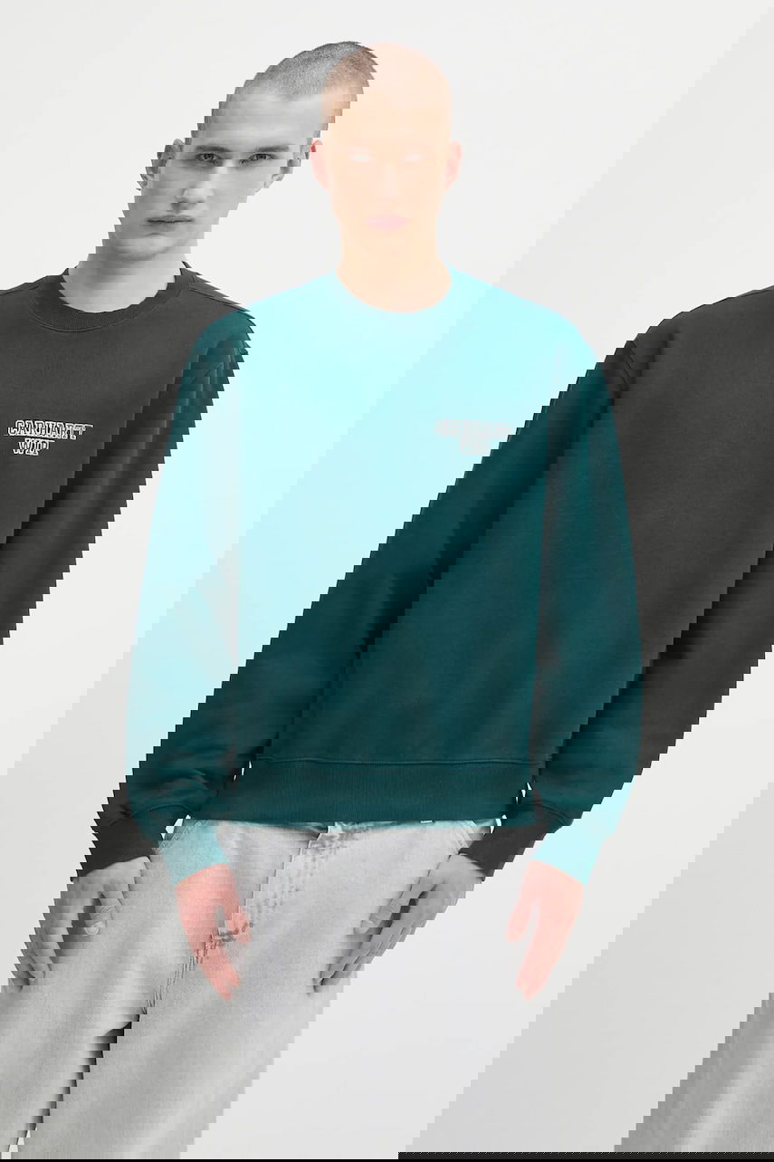 Суитчър Carhartt WIP Alumni Crewneck Sweatshirt with Chest Logo Зелено | I035190.05AXX, 0