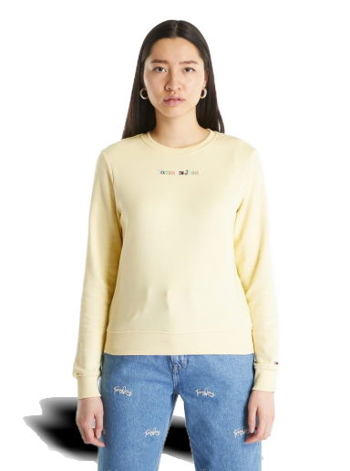 Суитчър Tommy Hilfiger Regular Color Serif Sweatshirt Жълто | DW0DW15648 ZHO